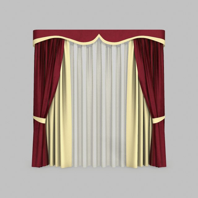 curtains 5 3D Модель .c4d .max .obj .3ds .fbx .stl .blend 