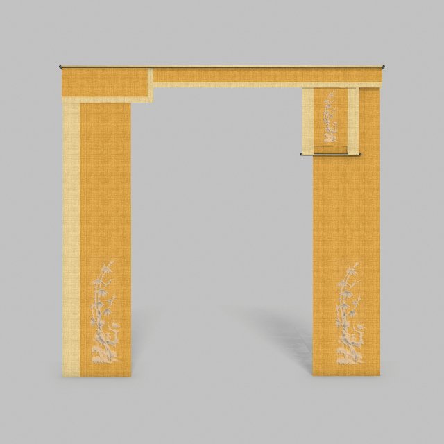 curtains 8 Model 3D .c4d .max .obj .3ds .fbx .stl .blend 