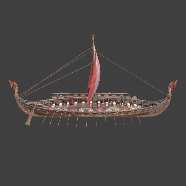 medieval ship Modelo 3D .c4d .max .obj .3ds .fbx .stl .blend 