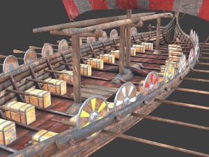 medieval ship Modelo 3D