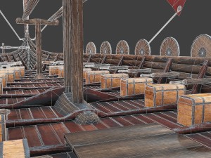 medieval ship Modelo 3D