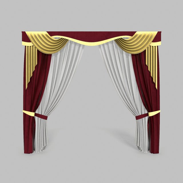 curtains 14 Model 3D .c4d .max .obj .3ds .fbx .stl .blend 