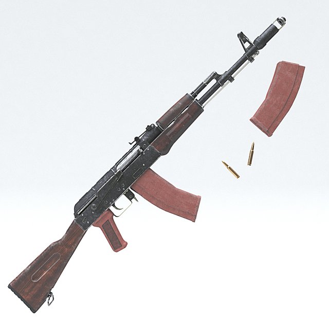 ak-47 3D मॉडल .c4d .max .obj .3ds .fbx .stl .blend 