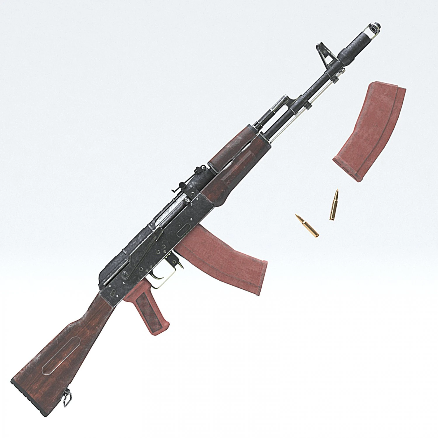 ak-47 3D Model .c4d .max .obj .3ds .fbx .stl .blend 