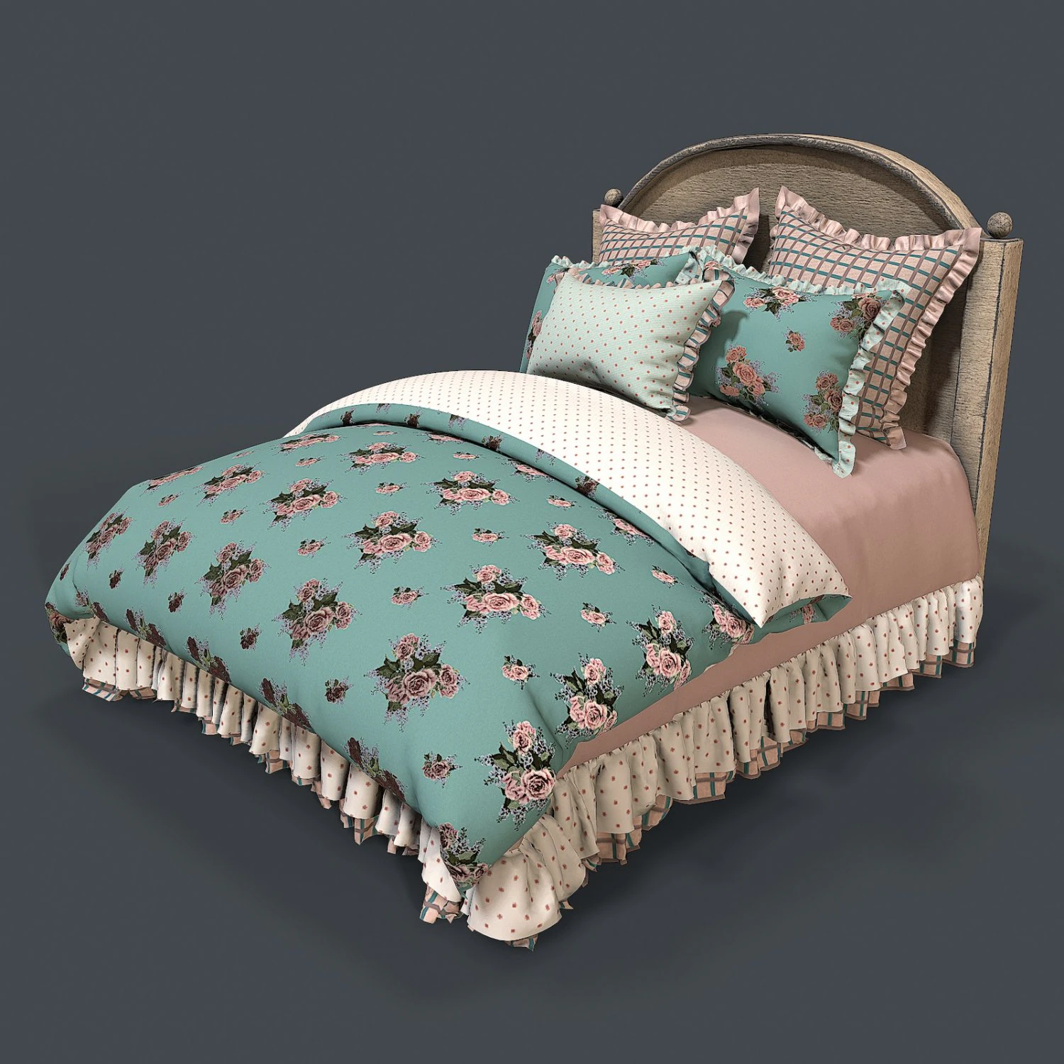 bed 1 3D Model .c4d .max .obj .3ds .fbx .stl .blend 