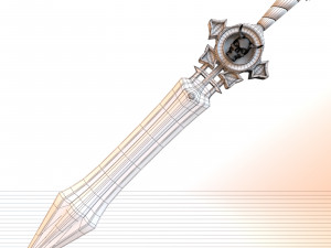 fantasy sword 17 3D Model