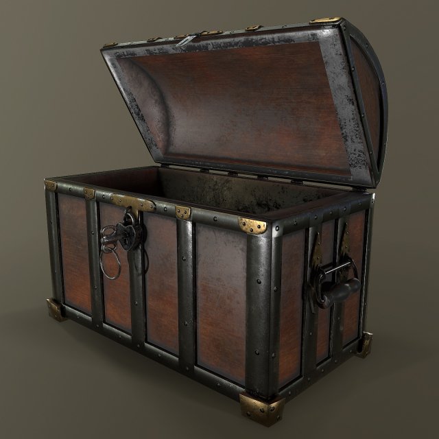 chest Model 3D .c4d .max .obj .3ds .fbx .stl .blend 