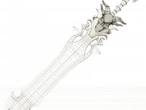 fantasy sword 18 3D Model