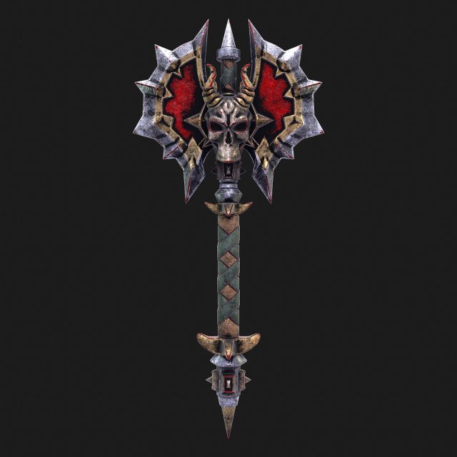fantasy axe 2 Modèle 3D .c4d .max .obj .3ds .fbx .stl .blend 
