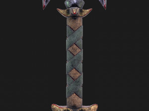 fantasy axe 2 Modèle 3D