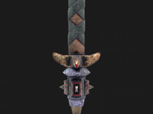 fantasy axe 2 Modèle 3D