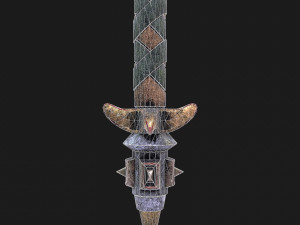 fantasy axe 2 Modèle 3D