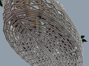 basket with flowers and fruits 3Dモデル