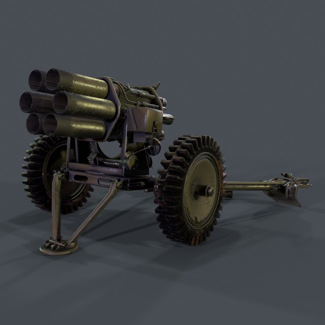 nebelwerfer 3D Модель .c4d .max .obj .3ds .fbx .stl .blend 