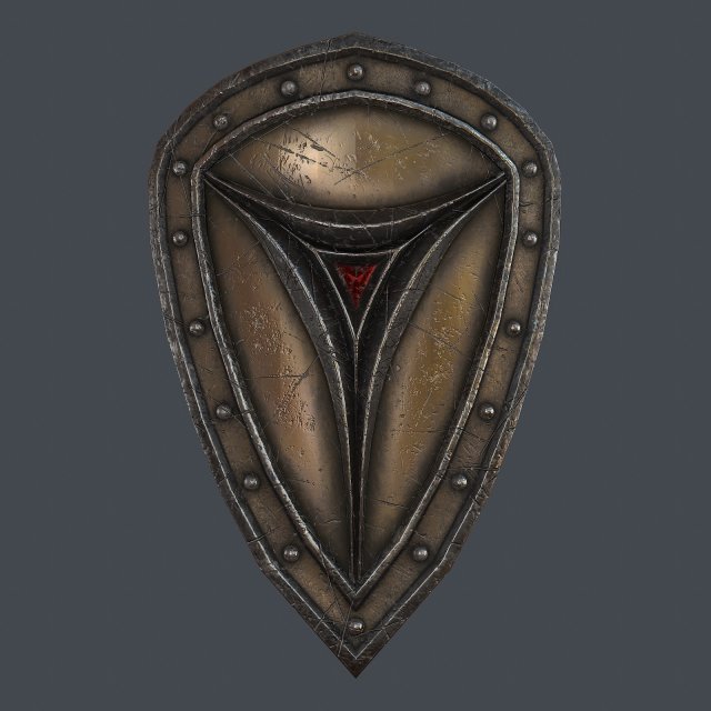 fantasy shield 6 3D Model .c4d .max .obj .3ds .fbx .stl .blend 