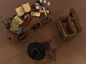 medieval table  3D Model