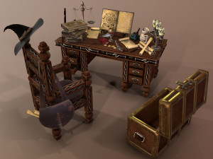 medieval table Model 3D