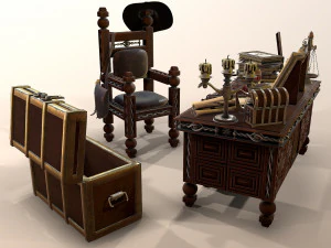 tavola medievale Modello 3D