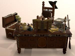 medieval table Model 3D