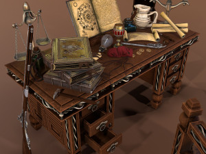 medieval table Model 3D
