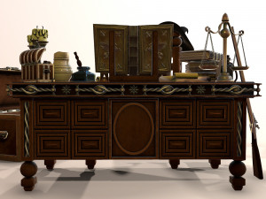 medieval table Model 3D