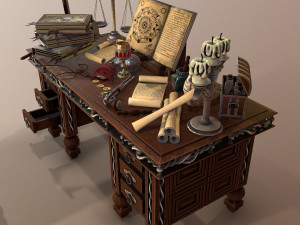 medieval table Model 3D