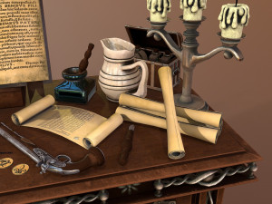 medieval table Model 3D