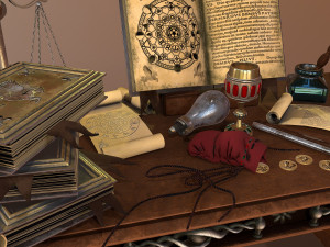 medieval table Model 3D