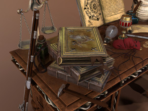 medieval table Model 3D