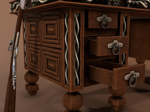 medieval table Model 3D