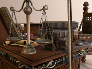 medieval table Model 3D