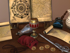 medieval table Model 3D