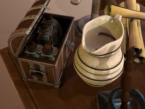 medieval table Model 3D