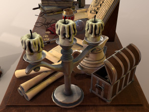 medieval table Model 3D