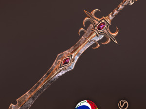 fantasy sword 22 Model 3D