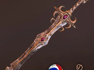fantasy sword 22 3D Model