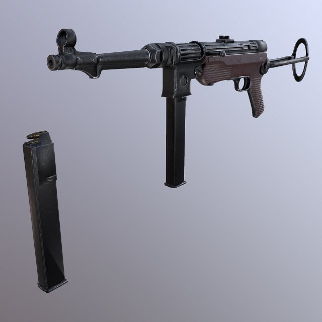 submachine mp 38 40 Modello 3D .c4d .max .obj .3ds .fbx .stl .blend 