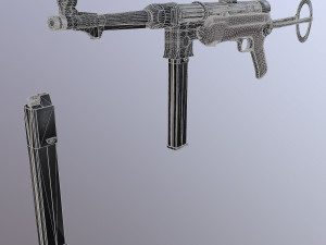 submachine mp 38 40 Modello 3D
