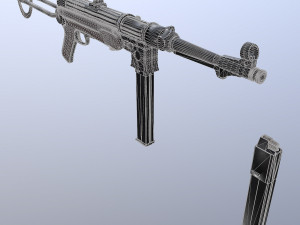 submachine mp 38 40 Modello 3D