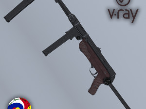 submachine mp 38 40 Modello 3D