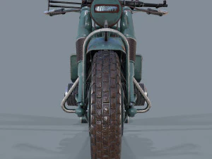 motocicletta tedesca r 75 schwarz grau ww2 Modello 3D