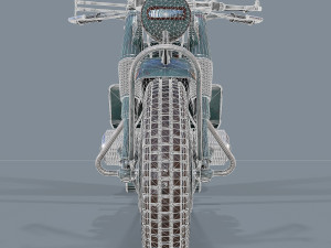 german motorcycle r 75 schwarz grau ww2 Modelo 3D