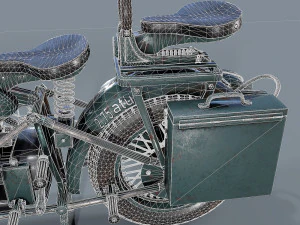 motocicletta tedesca r 75 schwarz grau ww2 Modello 3D