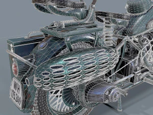 motocicletta tedesca r 75 schwarz grau ww2 Modello 3D