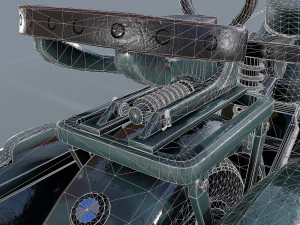 motocicletta tedesca r 75 schwarz grau ww2 Modello 3D