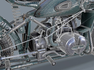 german motorcycle r 75 schwarz grau ww2 Modelo 3D