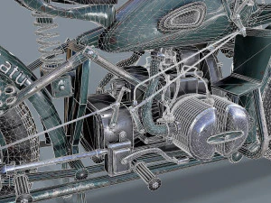 motocicletta tedesca r 75 schwarz grau ww2 Modello 3D