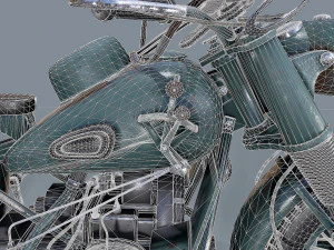 motocicletta tedesca r 75 schwarz grau ww2 Modello 3D