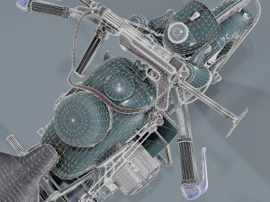 german motorcycle r 75 schwarz grau ww2 Modelo 3D