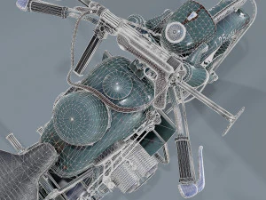 motocicletta tedesca r 75 schwarz grau ww2 Modello 3D